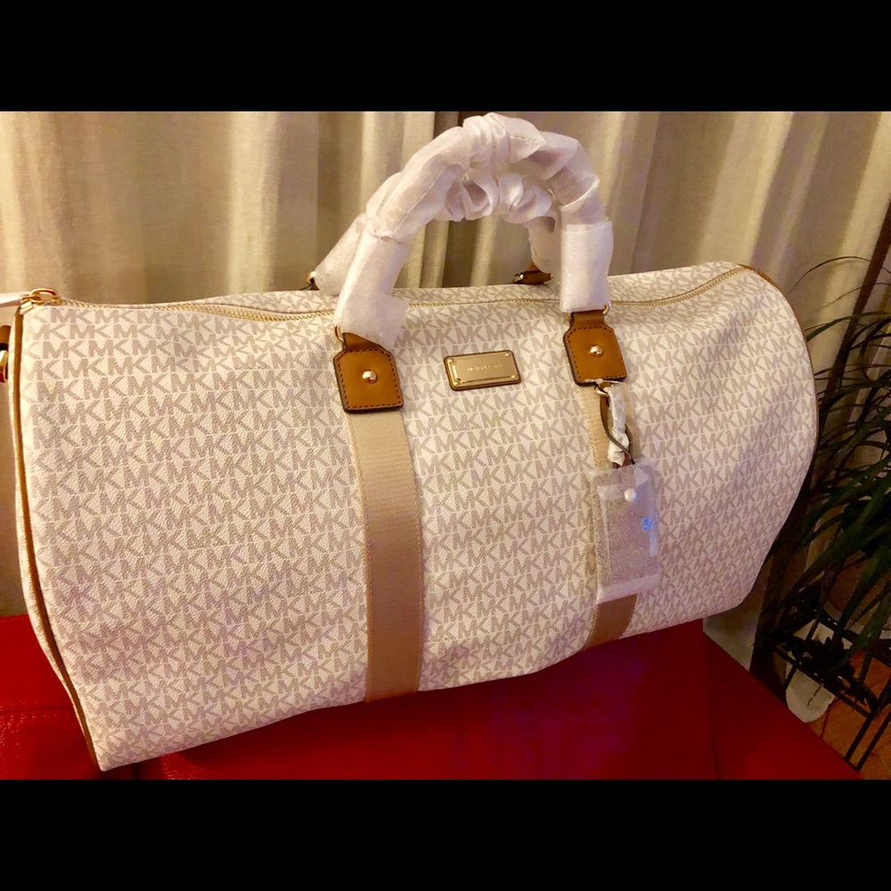 MICHAEL KORS  Vanilla/ Acorn weekend / travel bag - Picture 5 of 6